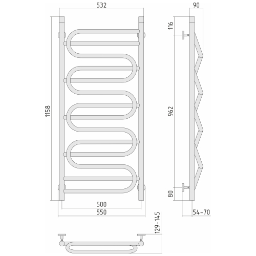 Radiator "Elegy Verso" (1200х500 mm)