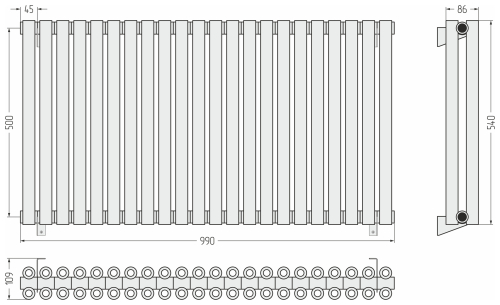 ДР ЭСТЕТ-00 н/ж 500х990 / 22 сек