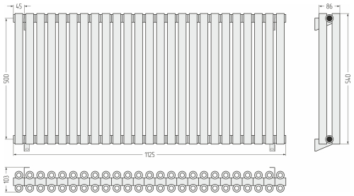 ДР ЭСТЕТ-00 н/ж 500х1125 / 25 сек