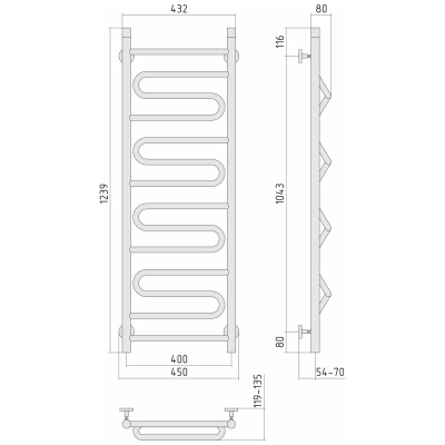 Radiator "Elegy" (1200х400 mm)