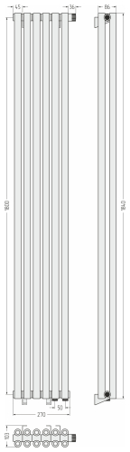 ДР ЭСТЕТ-00 н/ж EU50 1800х270 / 6 сек