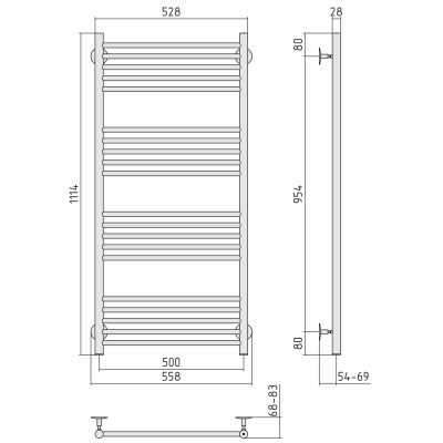 Radiator "Bohemia E1" (1200х500 mm)