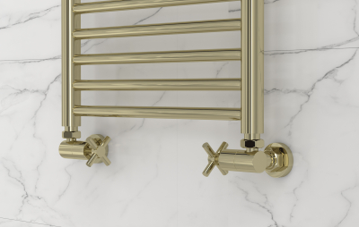 Вентиль 3D правый (крест) G 1/2" НР х G 3/4" НГ (Шампань)