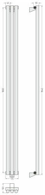 ДР ЭСТЕТ-1 н/ж 1800х135 / 3 сек