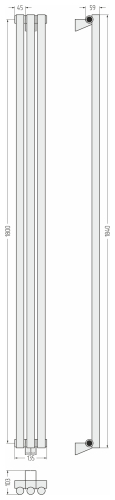 ДР ЭСТЕТ-1 н/ж 1800х135 / 3 сек