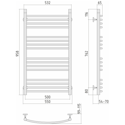 Radiator "Bohemia ARC" (1000х500 mm)