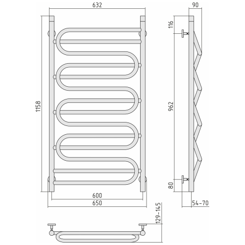 Radiator "Elegy Verso" (1200х600 mm)