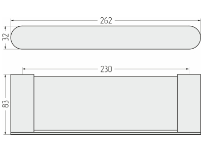 Полка прямая ROUND L 260