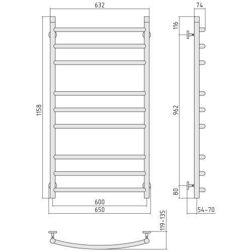 Radiator "Gallant" (1200х600 mm)