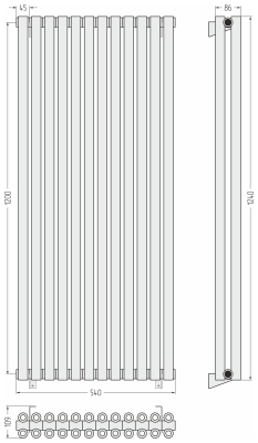 ДР ЭСТЕТ-00 н/ж 1200х540 / 12 сек