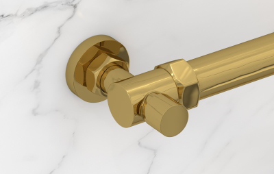 Вентиль угловой н/ж "СУНЕРЖА" (под шестигранник) G 1" нар.р. / G 3/4" н. г. (Золото)