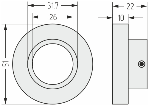 Накладка маскировочная (d 26 - 51 мм)