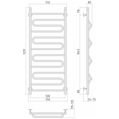 Radiator "Elegy" (1200х500 mm)