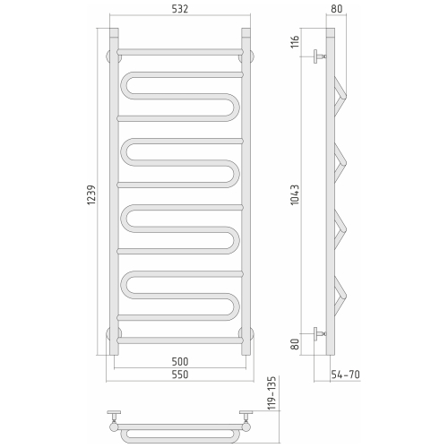 Radiator "Elegy" (1200х500 mm)