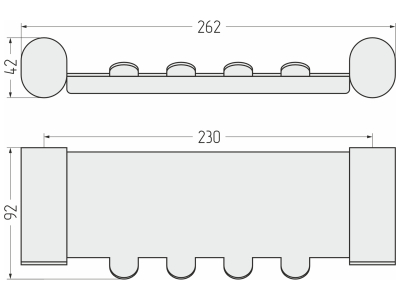 Полка с вешалками ROUND L 260
