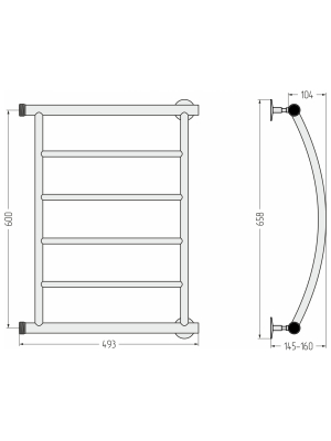 ВПС Акватика-П (4 п) 600х500 резьба-cгон 1" + 2 кронштейна