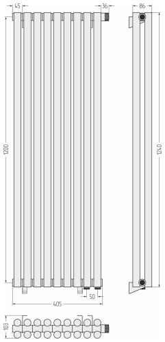 ДР ЭСТЕТ-11 н/ж EU50 1200х405 / 9 сек