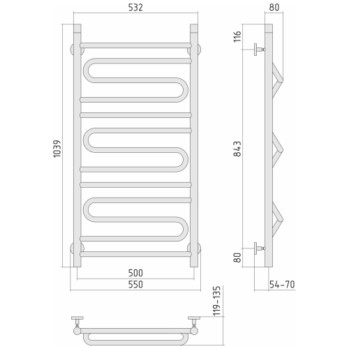 Radiator "Elegy" (1000х500 mm)