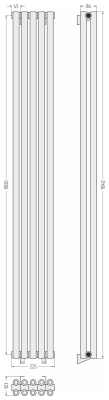 ДР ЭСТЕТ-00 н/ж 1800х225 / 5 сек