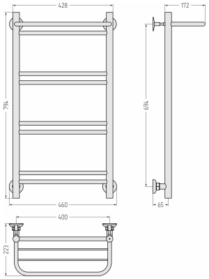 ПС "ВПС-51П" 800х400 (Полка+1+2+2+2) П 16